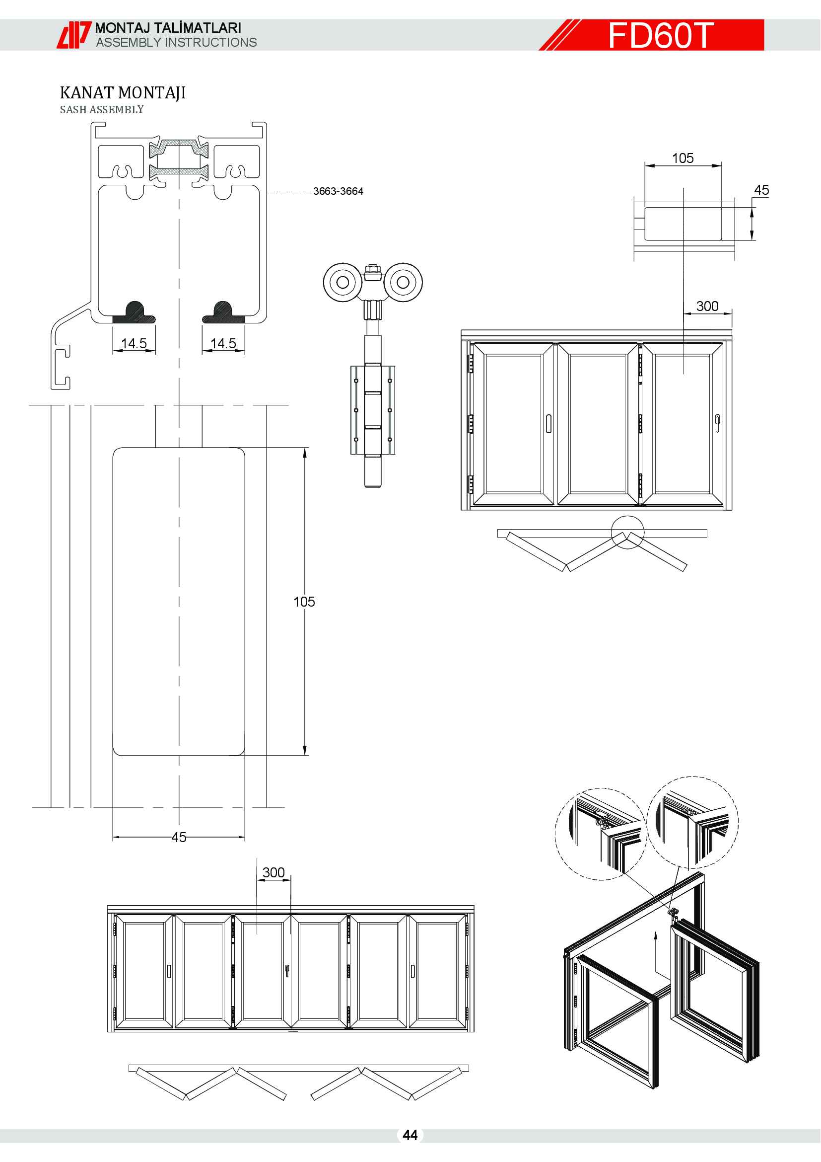 Aluminyum Katlanır Kapı 47